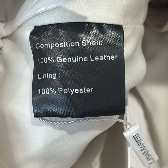 NWT Lisa Maree That Soul Sound Leather Shorts in Cream Patent Leather XS - Picture 13 of 14